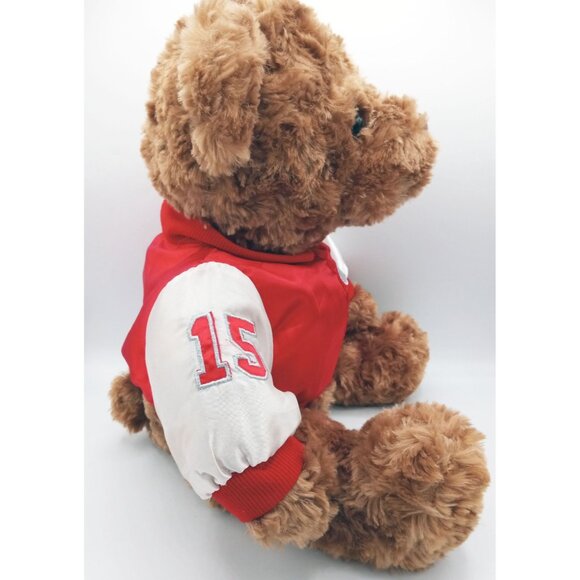Love U XXL Dan Dee Bear Teddy Brown Plush Varsity Jacket Valentines Gift 15" - Picture 5 of 15